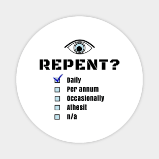 Repent Check List Magnet